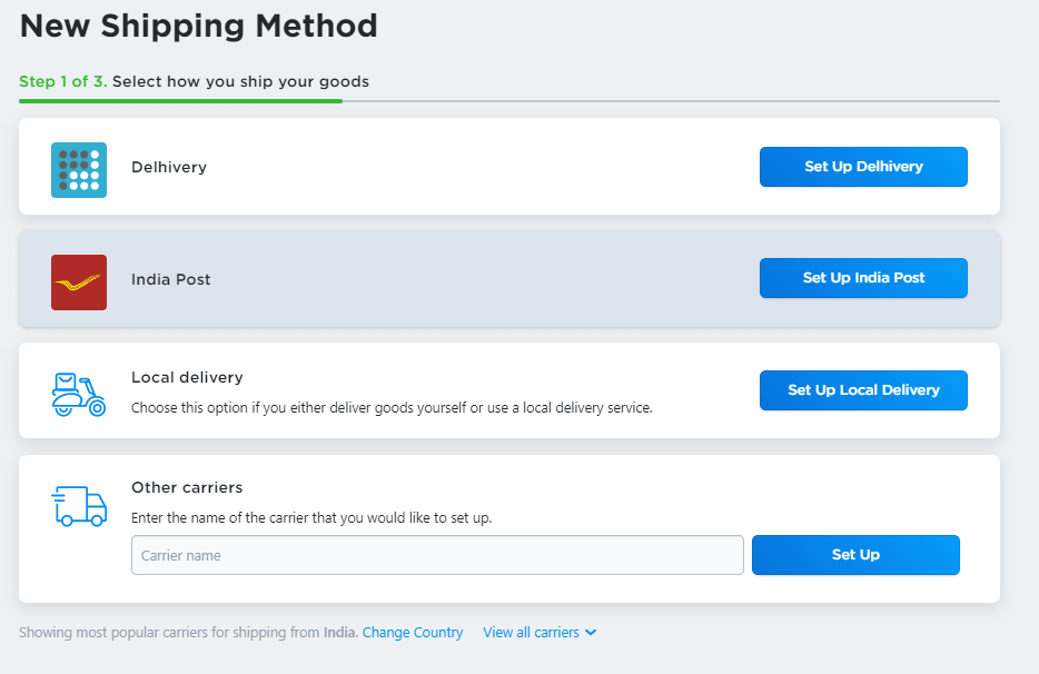 Add Shipping Method