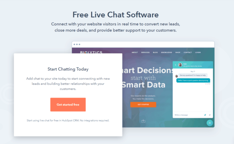 Ecommerce live chat support