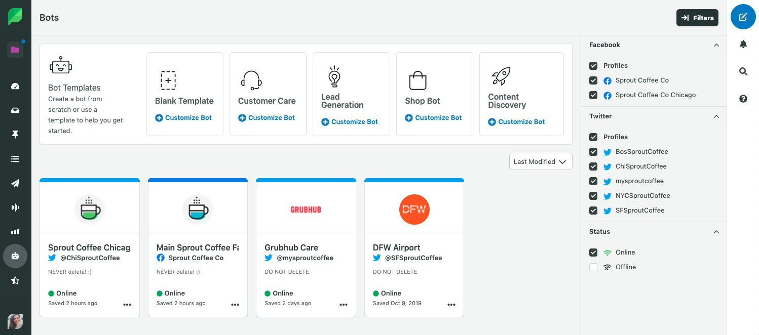 Sprout Social Bots