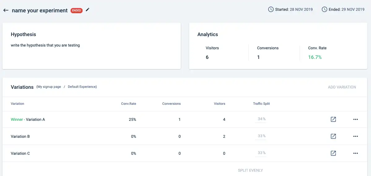 Instapage AB Testing