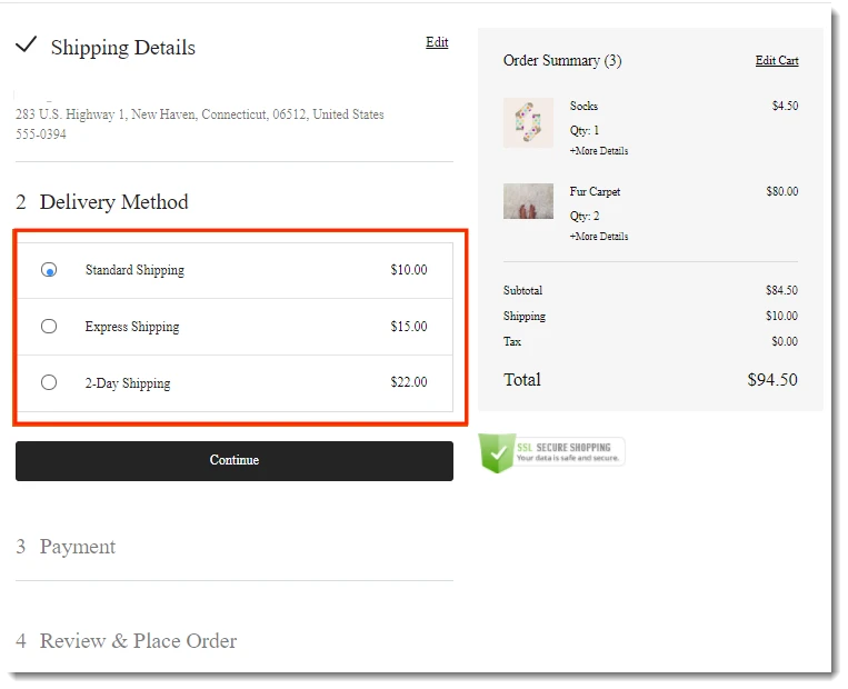 Offer faster shipping options to reduce cart abandonment