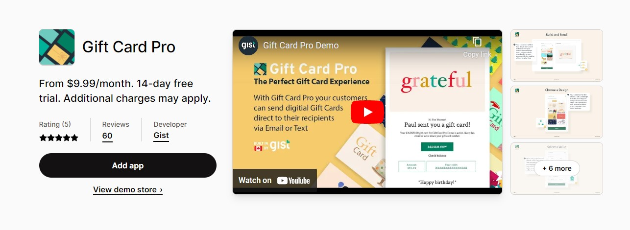 Gift Card Pro: Gift Card Suite - Gift Card Pro, Shopify App That Powers  Your Gift