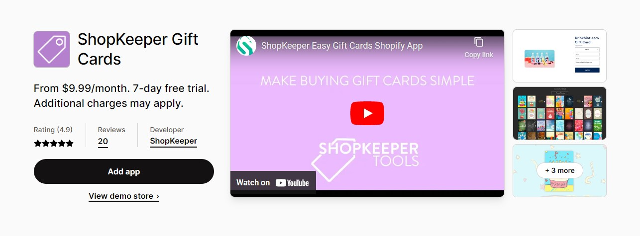 Shopkeeper Gift Cards