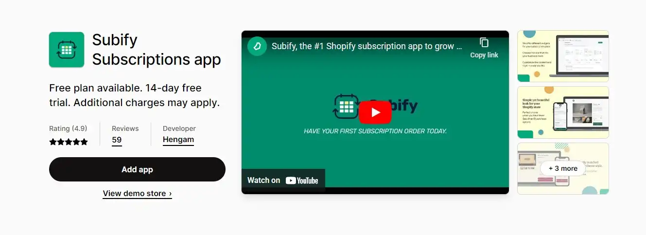 Subify Subscriptions