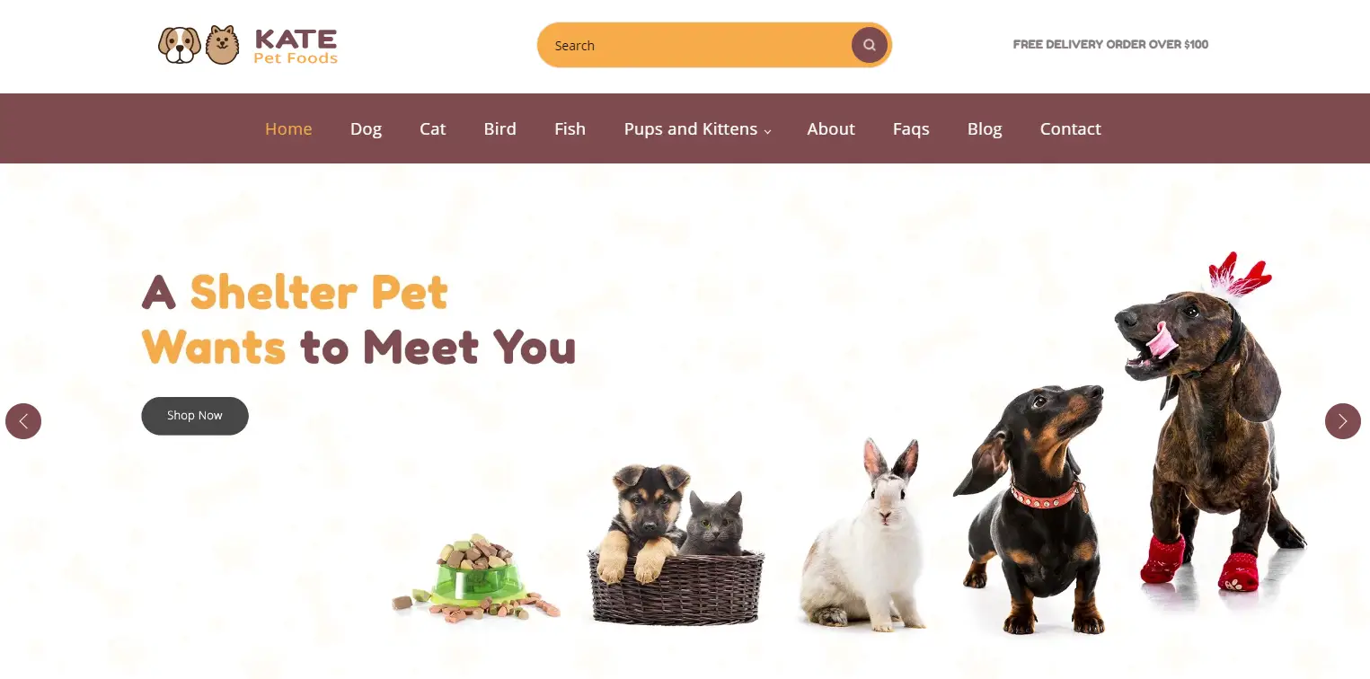 Kate - Pet Store and Pet Food Shopify Theme by BuddhaThemes