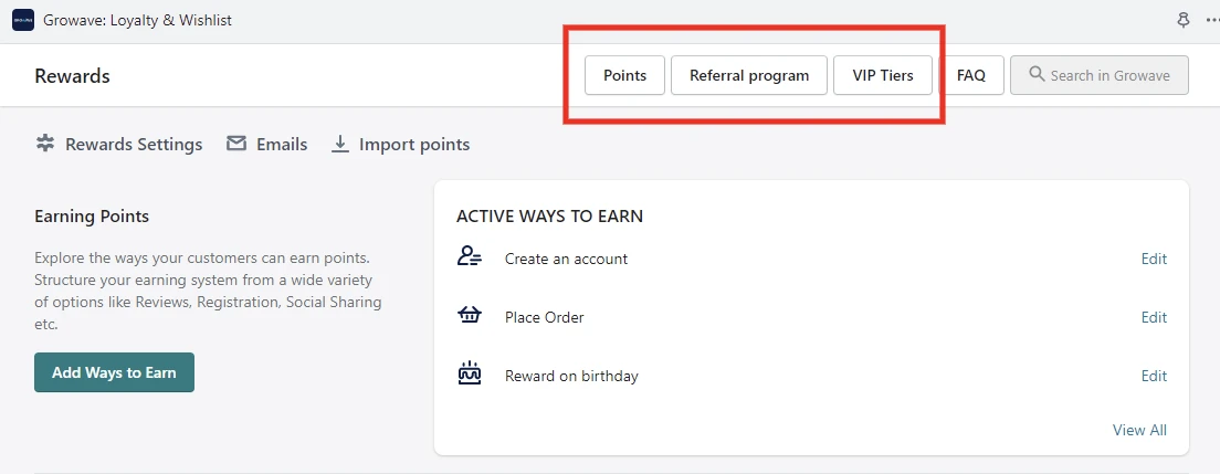 Growave reward program types