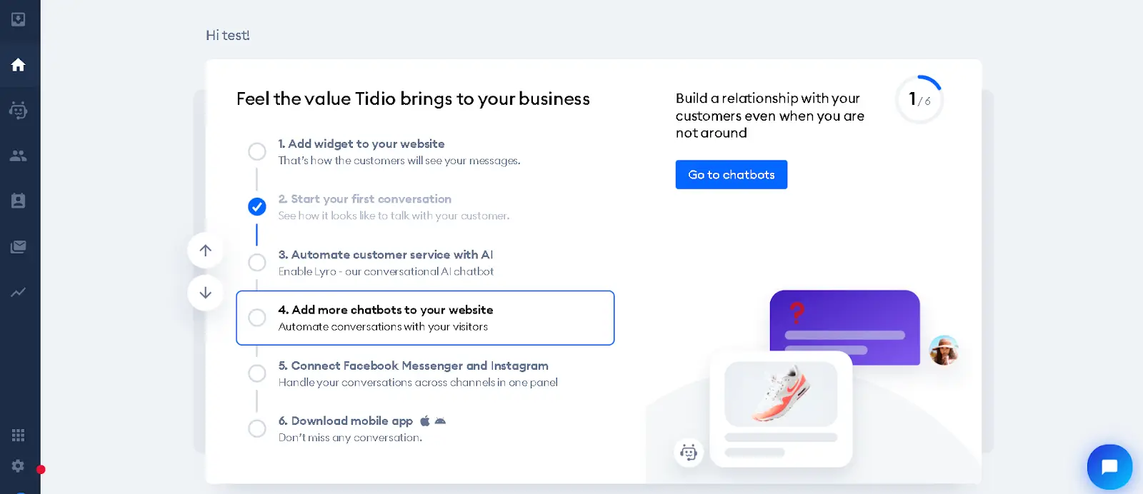 Lyro - conversational AI chatbot – Tidio