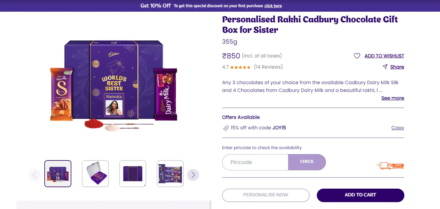 Cadbury Raksha Bandhan Gift Packaging