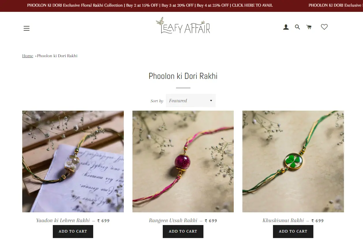 LeafyAffair Raksha Bandhan offer