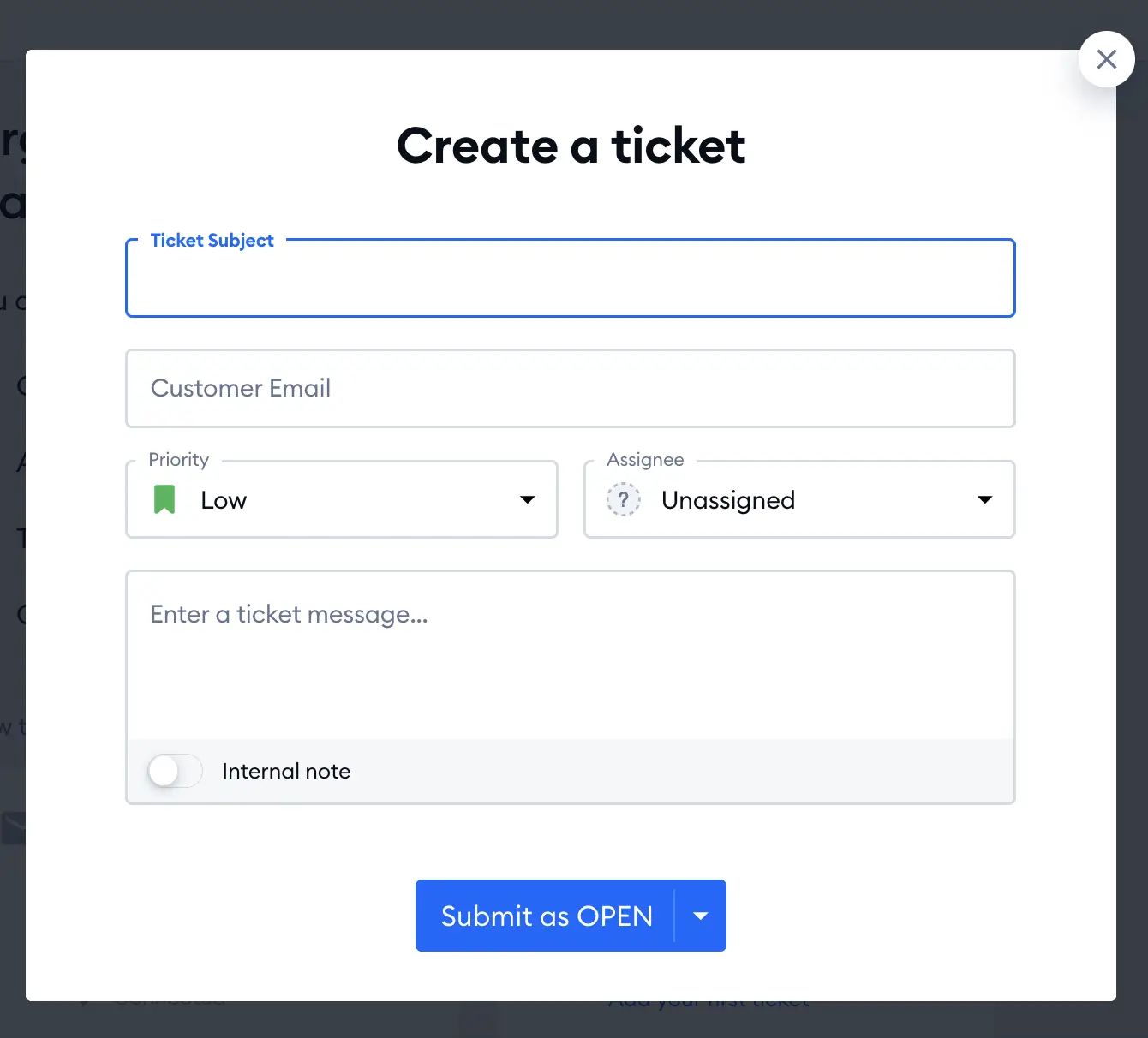 Create Tickets on Tidio