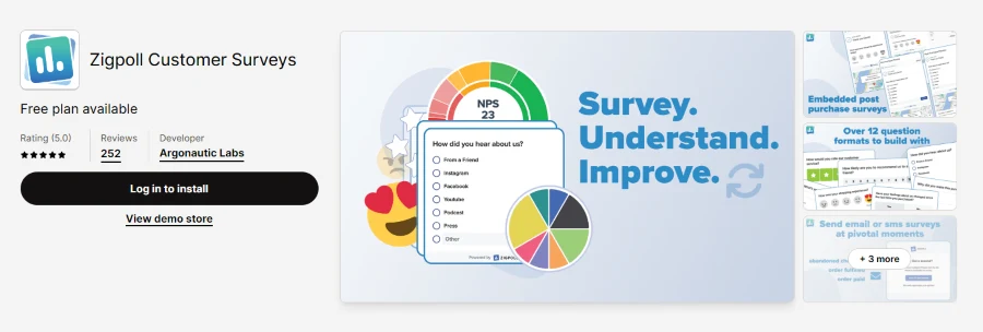 Zigpoll Customer survey app for Shopify